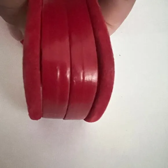 Isa Tapia Nueva Scalloped Slide Sandals In Lipstick Red Size 40 EU