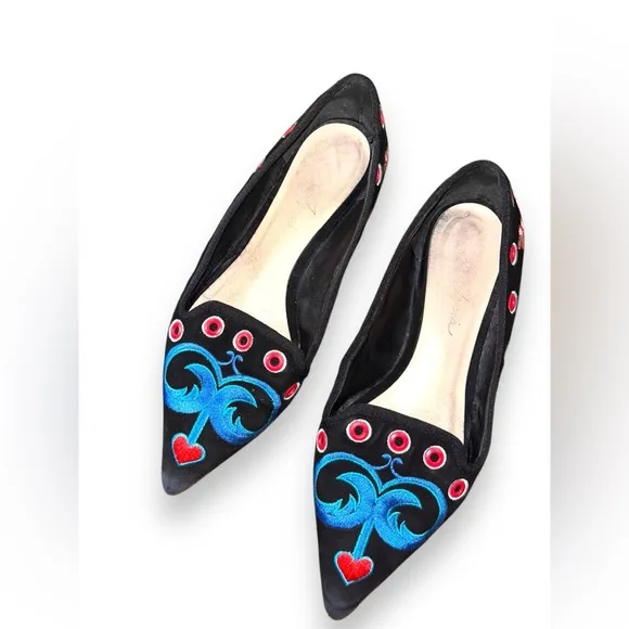 Isa Tapia Rocio suede loafer flats 37