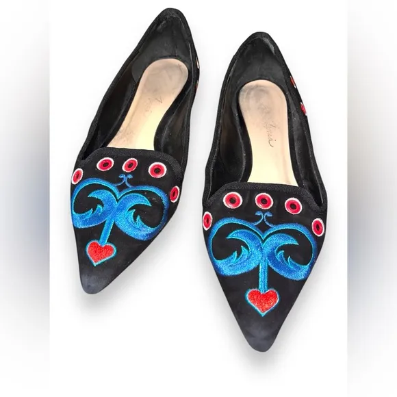 Isa Tapia Rocio suede loafer flats 37