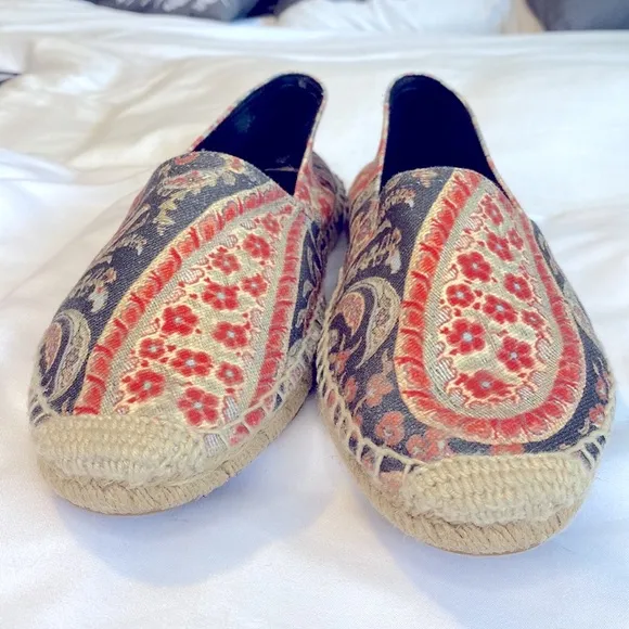Isabel Marant Etoile Paisey Print Canvas Espadrilles