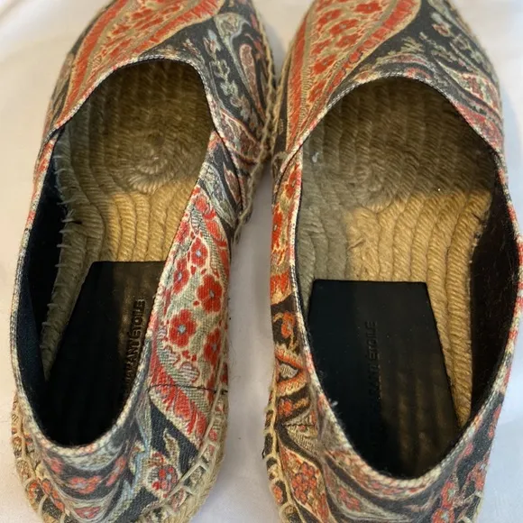 Isabel Marant Etoile Paisey Print Canvas Espadrilles