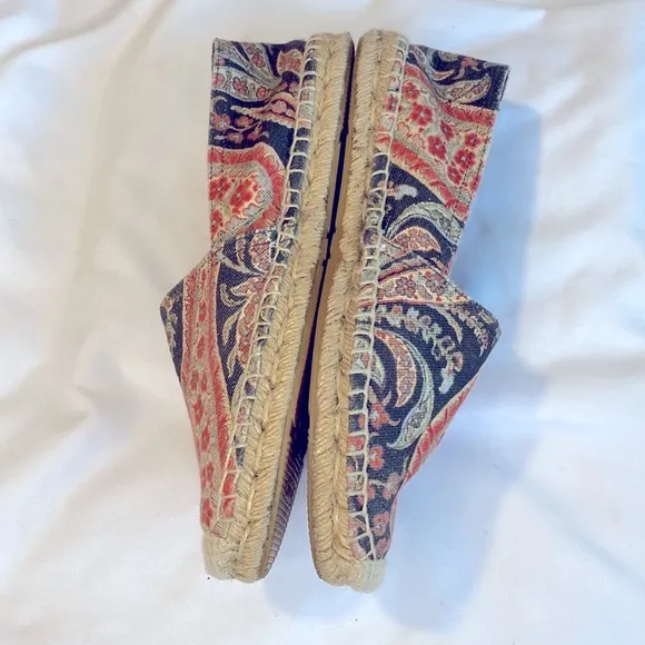 Isabel Marant Etoile Paisey Print Canvas Espadrilles