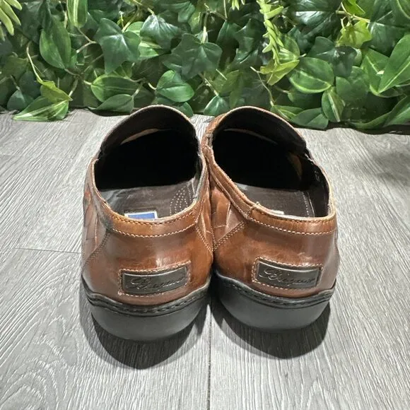 Italy Bragano Cole Haan Men's size 10 Brown woven leather Loafers dress shoes