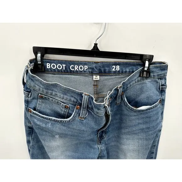 J. Crew 9&quot; demi-boot crop jean in Christy wash // 28