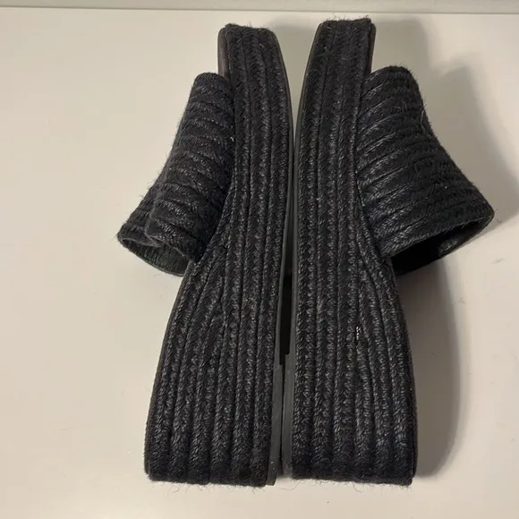 J crew black platform slippers size 11