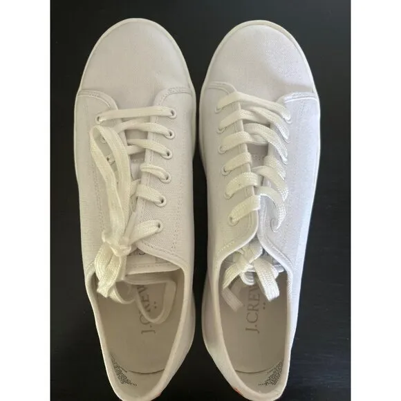 J Crew BN868 Platform sneakers with stripe