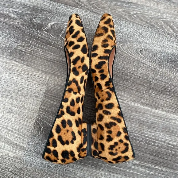 J. Crew Carolyn skimmer flats in leopard calf hair Flats sz 10.5 Preppy Mob Wife