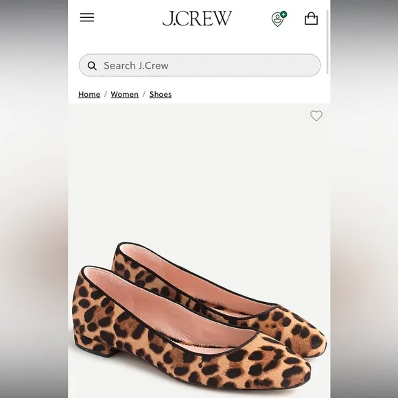 J. Crew Carolyn skimmer flats in leopard calf hair Flats sz 10.5 Preppy Mob Wife