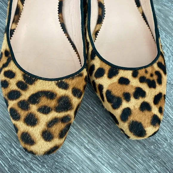 J. Crew Carolyn skimmer flats in leopard calf hair Flats sz 10.5 Preppy Mob Wife