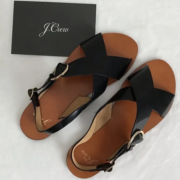 J. Crew Cross-Strap Slingback Sandals New In Box