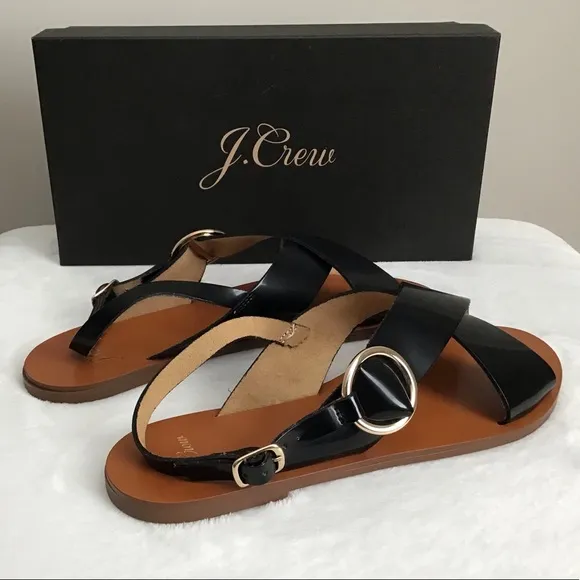 J. Crew Cross-Strap Slingback Sandals New In Box