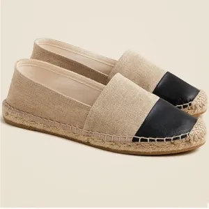 J. Crew -  Espadrilles - Made-in-Spain cap toe in linen - Sz 8.5 Item CA010 NWT