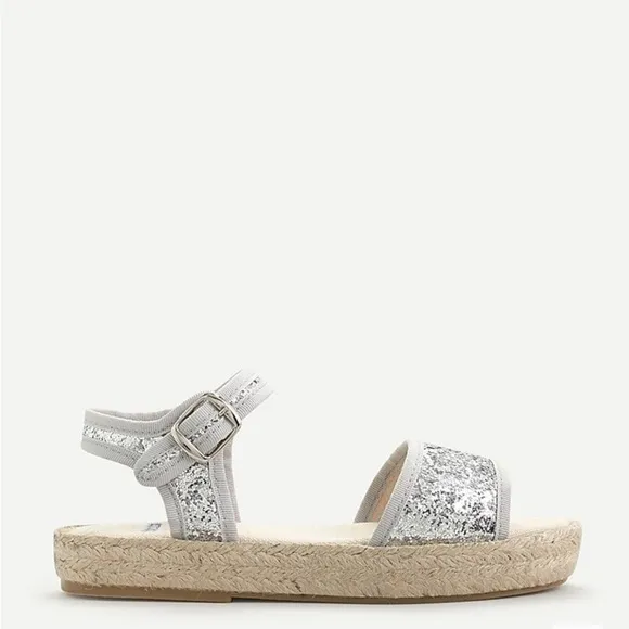 J Crew Girls' Childrenchic® glitter espadrille sandals AK456