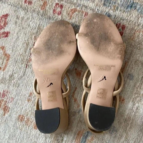 J. Crew Lucie slingback block-heel sandals in leather*