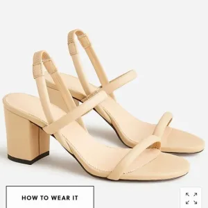 J. Crew Lucie slingback block-heel sandals in leather*