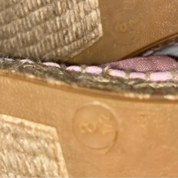 J. Crew Made-in-Spain Espadrille Flats in Linen Size 8.5 Pink