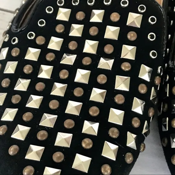 J. Crew Studded Black Suede Flats