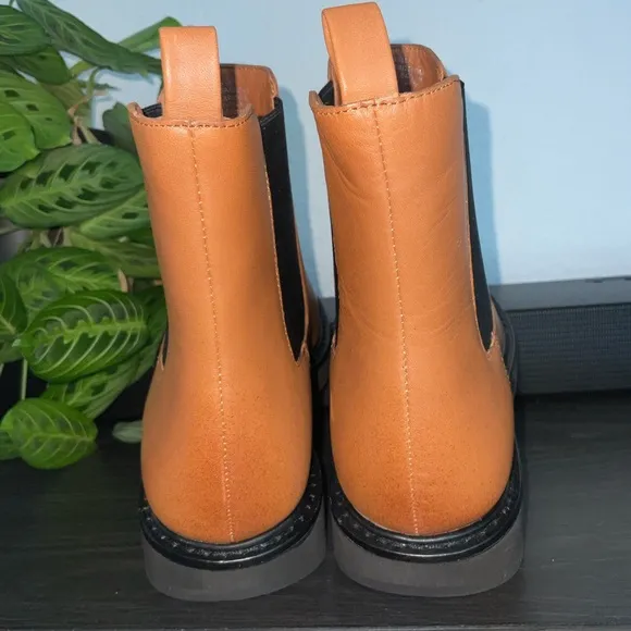 J. Crew Tan Leather Chelsea Boots