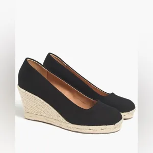 J. Crew Women’s Seville Canvas Espadrille, Black