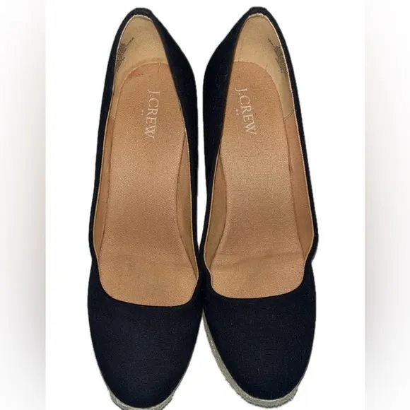 J. Crew Women’s Seville Canvas Espadrille, Black