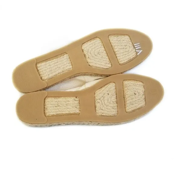 J JILL Padre Ivory Canvas Espadrilles Flats Size 9