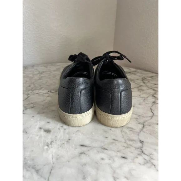 J. Lindeberg Leather Low Top Sneakers Mens Size 46 Black Tan US 13