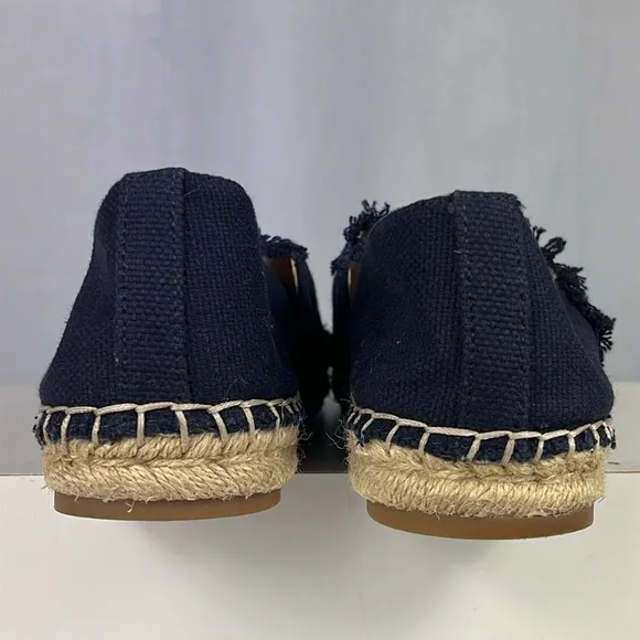 J. McLaughlin Redding Navy Canvas Espadrilles.