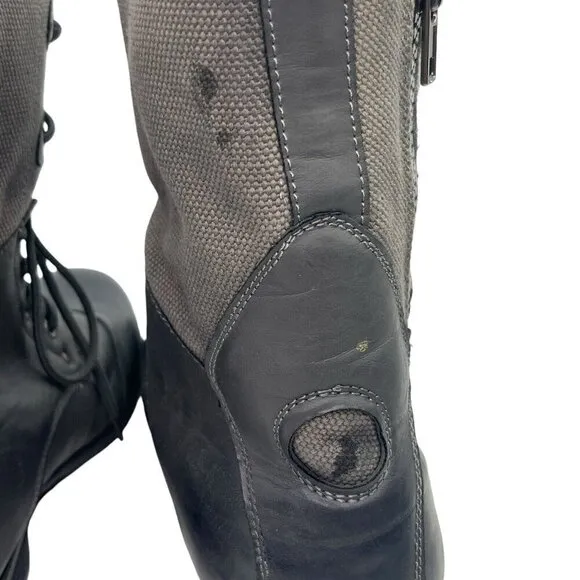 J75 Jump Mens 13 Trooper 3 Combat Tactical Boots Gray Military Biker Grunge Zip