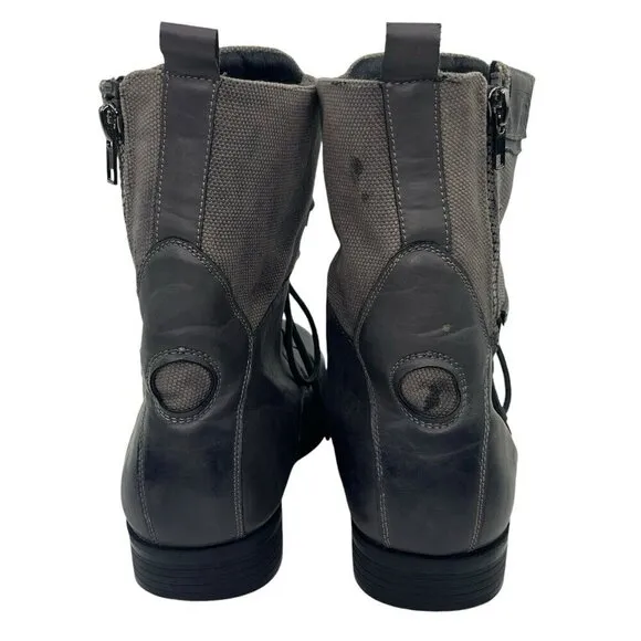 J75 Jump Mens 13 Trooper 3 Combat Tactical Boots Gray Military Biker Grunge Zip