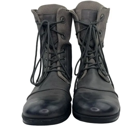 J75 Jump Mens 13 Trooper 3 Combat Tactical Boots Gray Military Biker Grunge Zip