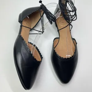 Jack Rogers Camille Leather D'Orsay Ankle Tie Flats