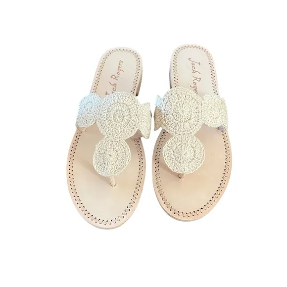 Jack Rogers Jacks Crochet Sandal Slip On NEW Size 5.5