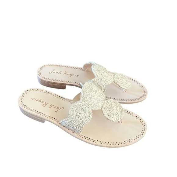 Jack Rogers Jacks Crochet Sandal Slip On NEW Size 5.5