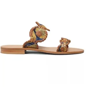 JACK ROGERS Leather Slide Sandals