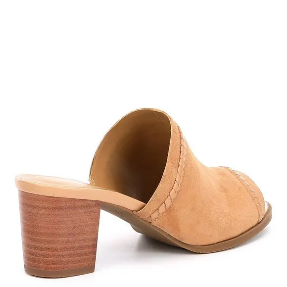 JACK ROGERS Suede Slide Heeled Sandals