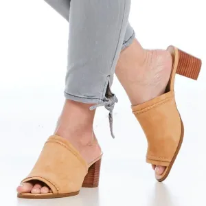 JACK ROGERS Suede Slide Heeled Sandals