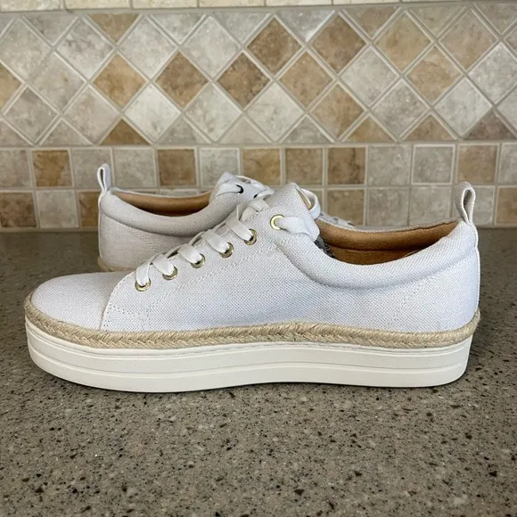 Jack Rogers Women’s MIA White Espadrille Platform Sneakers Size 9