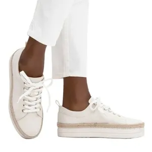 Jack Rogers Women's Platform canvas Sneakers Mia size 8 brand new MSRP: $118