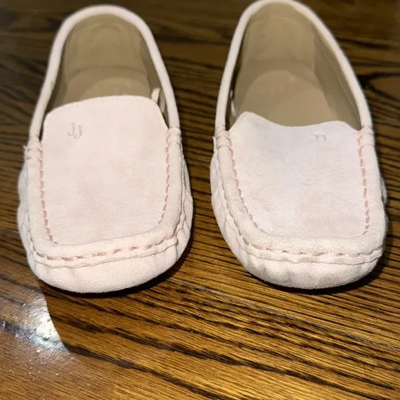 JANIE &amp; JACK BOYS PINK SUEDE DRIVING SHOE 13C