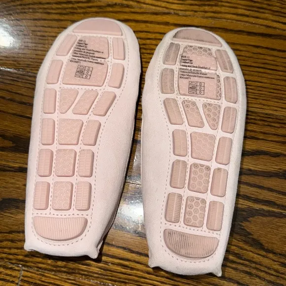 JANIE &amp; JACK BOYS PINK SUEDE DRIVING SHOE 13C
