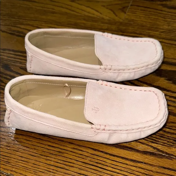 JANIE &amp; JACK BOYS PINK SUEDE DRIVING SHOE 13C