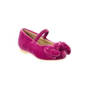 Janie And Jack Velvet Bow Ballet Flat, Red