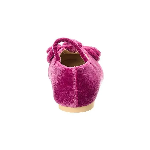 Janie And Jack Velvet Bow Ballet Flat, Red