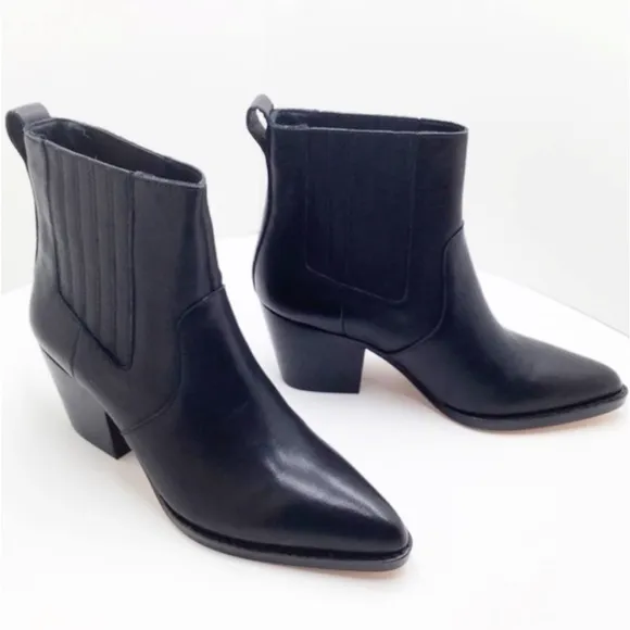🆕{J.CREW} Chelsea Western Leather Boots