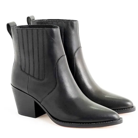 🆕{J.CREW} Chelsea Western Leather Boots