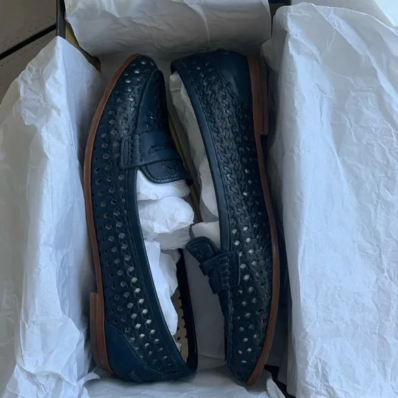 JCrew Collins Woven Navy Loafers size 10M