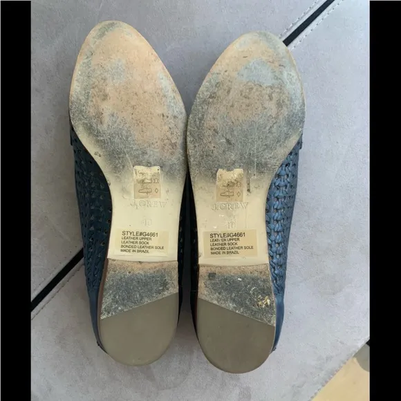 JCrew Collins Woven Navy Loafers size 10M