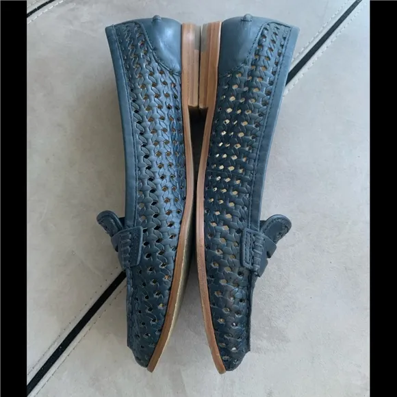 JCrew Collins Woven Navy Loafers size 10M