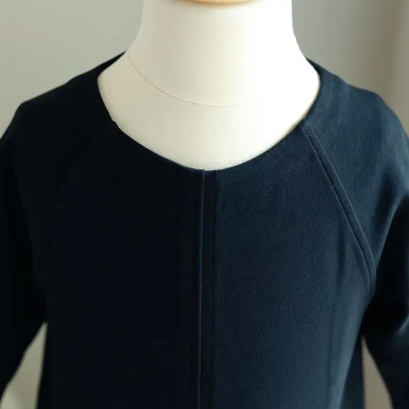 J.Crew Crewcuts Girl's Size 7 Black Long Sleeve Dress Zipper Detail NWT