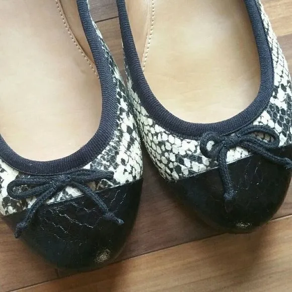 J.Crew Factory Coco Snake Print Flats Size 7.5